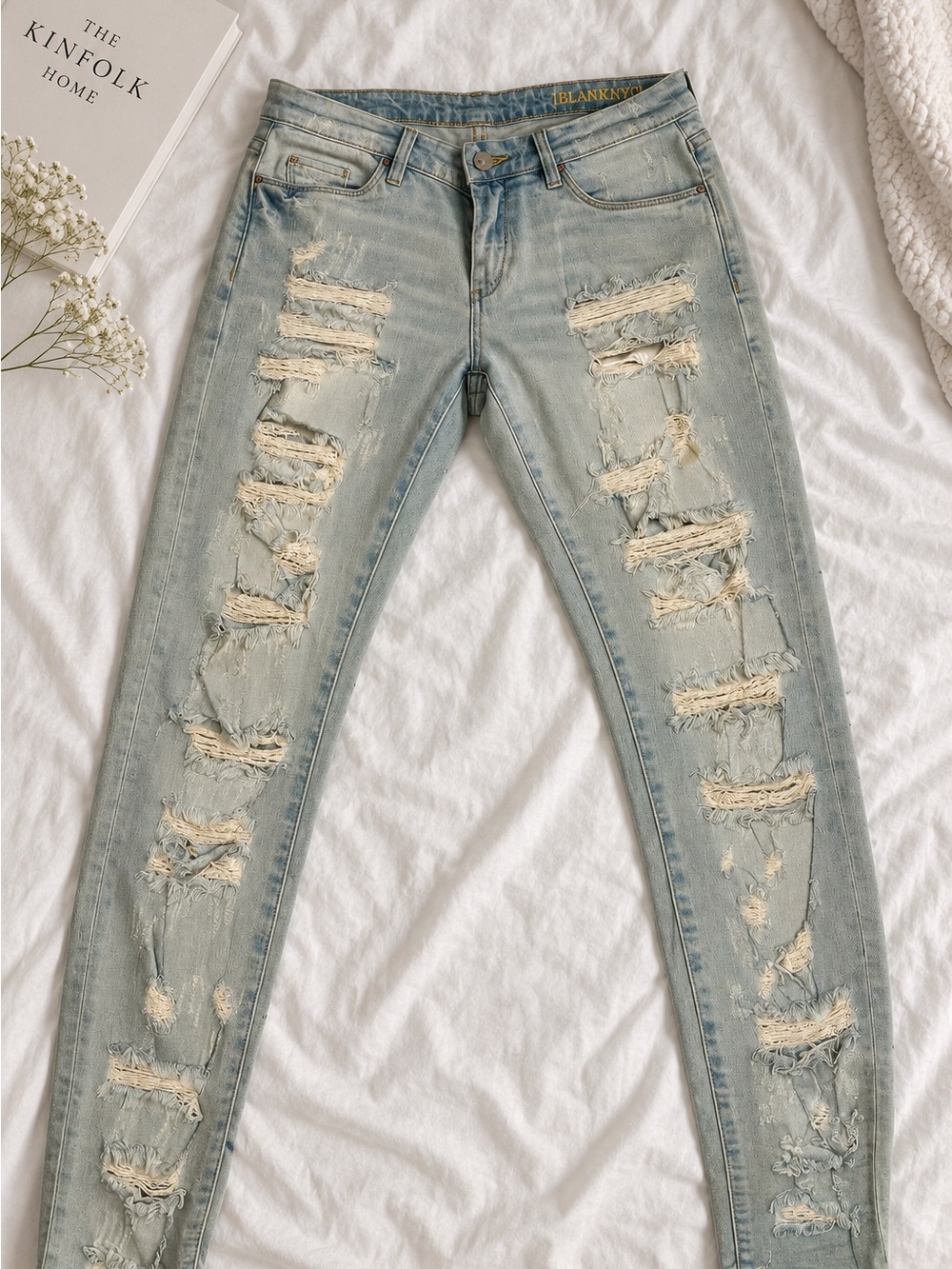 Blank NYC Light Blue Distressed Skinny Jeans